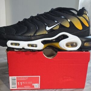 Nike Air Max Plus Black and Gold Sneakers